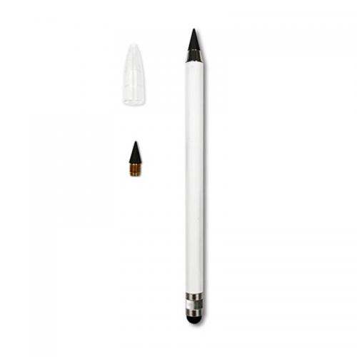 フェイム企画 削らない鉛筆 メタルペンシル&タッチペン ホワイト 替芯付き FMK-MPS2205WH