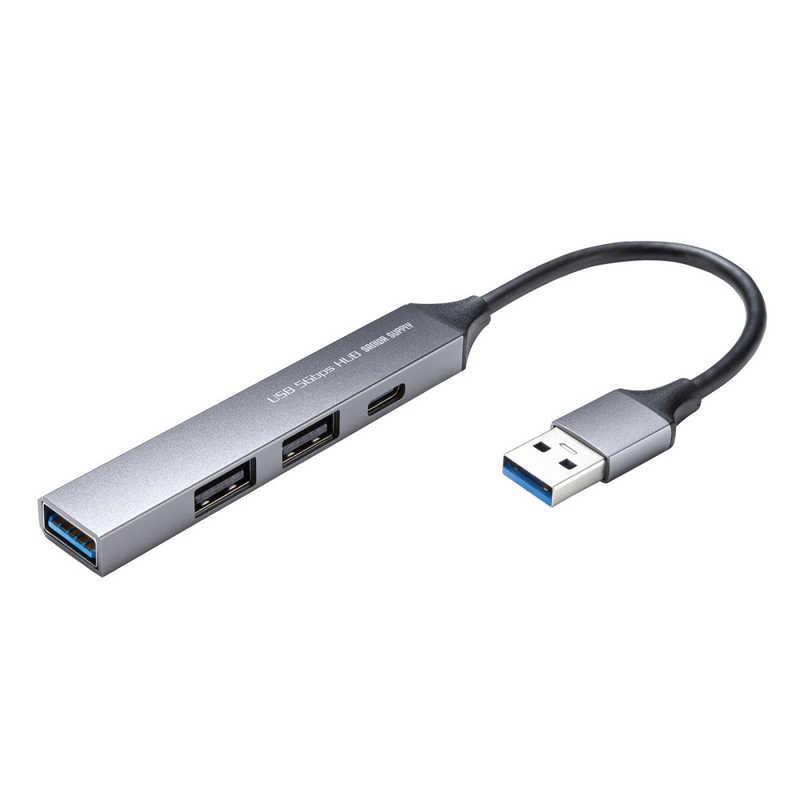 サンワサプライ USB 5Gbps 4ポート コンボ超スリムハブ USB-5H25GM