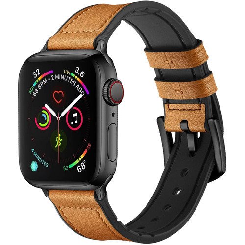 DOSSYY AppleWatchバンド 本革 42-44mm ブラウン AWDL02BR