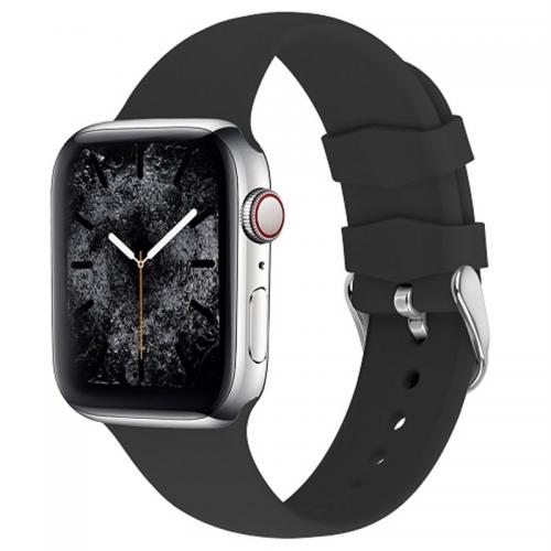 DOSSYY AppleWatchバンド シリコン42-44mm ブラック AWD-S02BK