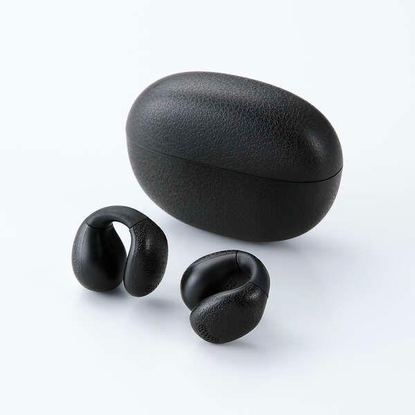 エレコム　オープンイヤー型イヤーカフタイプ完全ワイヤレスイヤホン LBT-OWS03BK