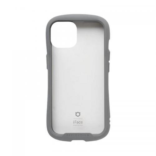 Hamee ハミィ iFace iPhone 14専用ケース クリア 強化ガラス グレー 41-945056