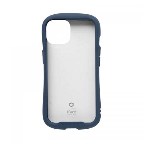 Hamee ハミィ iFace iPhone 14専用ケース クリア 強化ガラス ネイビー 41-945063