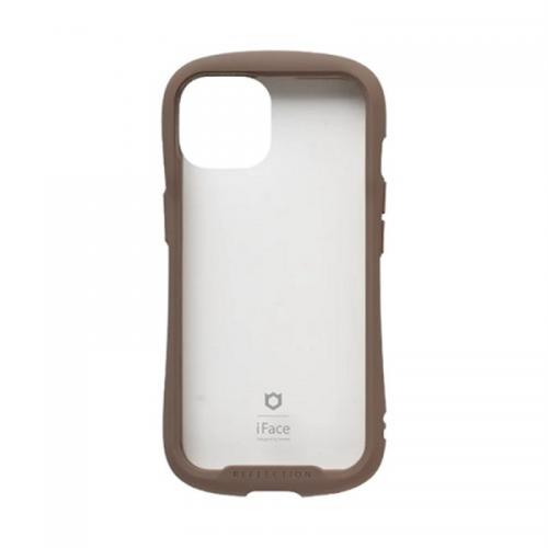 Hamee ハミィ iFace iPhone 14専用ケース クリア 強化ガラス ブラウン 41-945117
