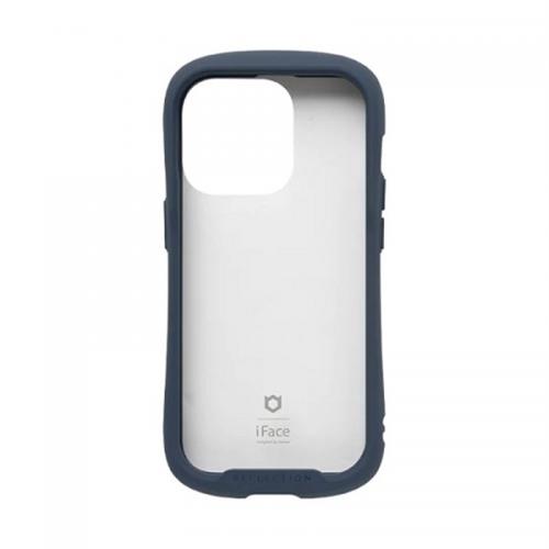 Hamee ハミィ iFace iPhone 14 Pro専専用ケース クリア 強化ガラス ネイビー41-945148
