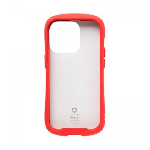 Hamee ハミィ iFace iPhone 14 Pro専用ケース クリア 強化ガラス レッド 41-945155