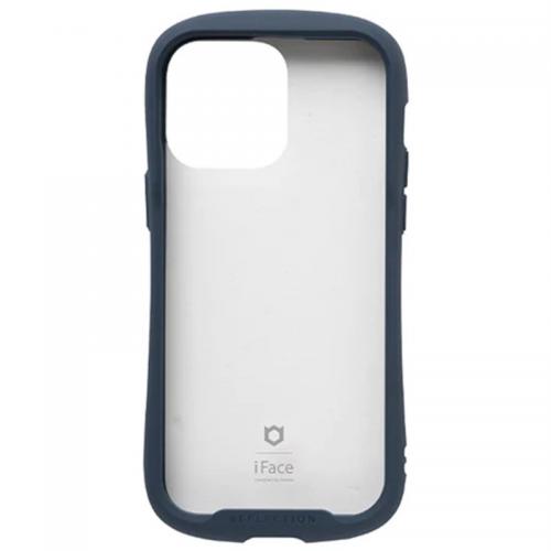 Hamee ハミィ iFace iPhone 14 Pro Max専用ケース クリア 強化ガラス ネイビー 41-945308