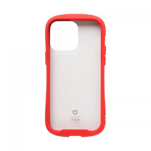 Hamee ハミィ iFace iPhone 14 Pro Max専用ケース クリア 強化ガラス レッド 41-945315