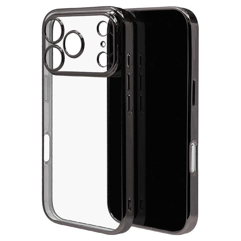 ラスタバナナ iPhone17 Pro用極TPUケース メタルフレーム ブラック 8989IP5BTPLBK