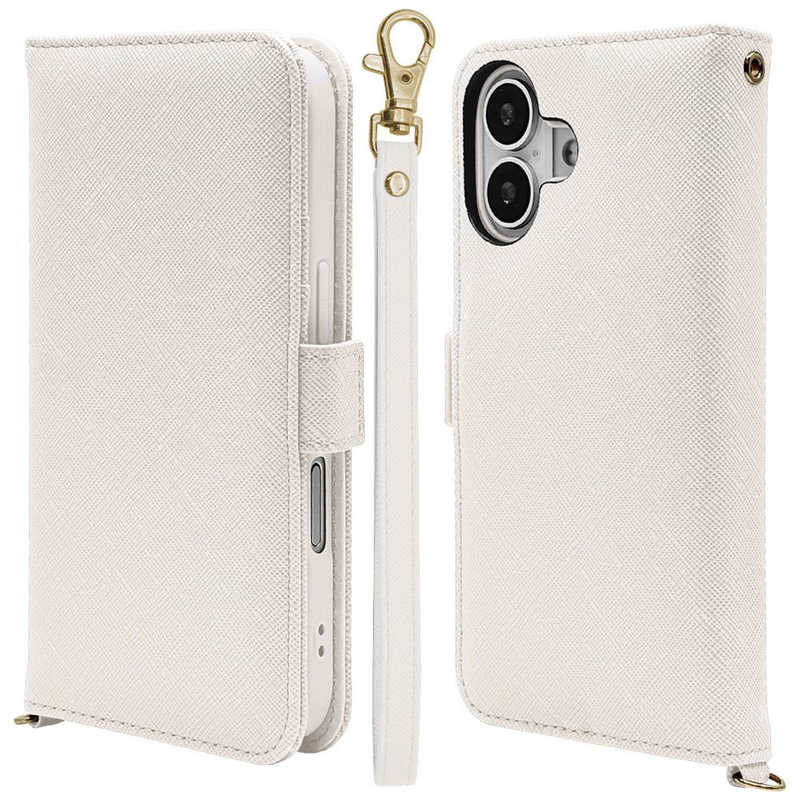 ラスタバナナ iPhone 17ケース ハンドストラップ手帳 WH ホワイト 8861IP5ABHSWH