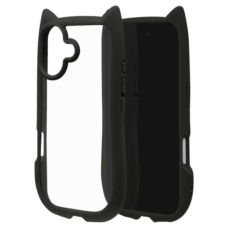 ラスタバナナ iPhone 17用猫耳ケース TPU×PC ブラック 8905IP5AHPBK