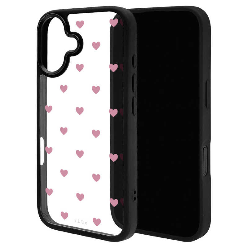 ラスタバナナ iPhone17用ILBE ハートパターン ハイブリッドケース ピンク 8975IP5AHPPK