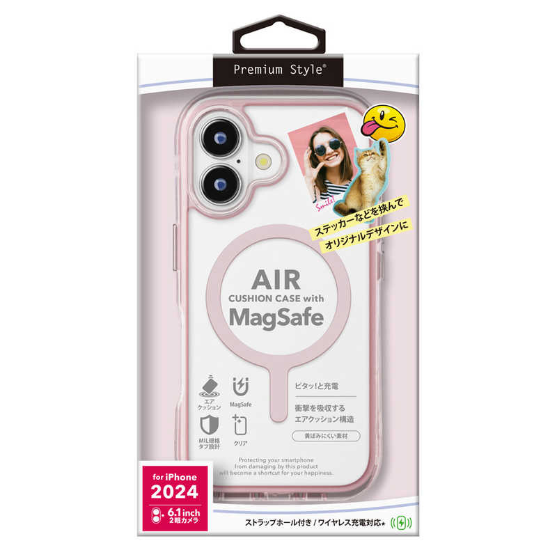 PGA MagSafe対応 エアクッションケース サクラ （iPhone 16用） PG-24AMGPTA03PK
