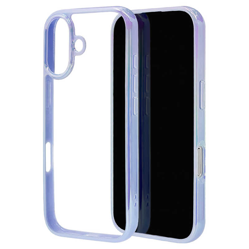 ラスタバナナ iPhone 17ケース aurora TPU×PC オーロラフレーム パープル×クリア 8917IP5AHPPU