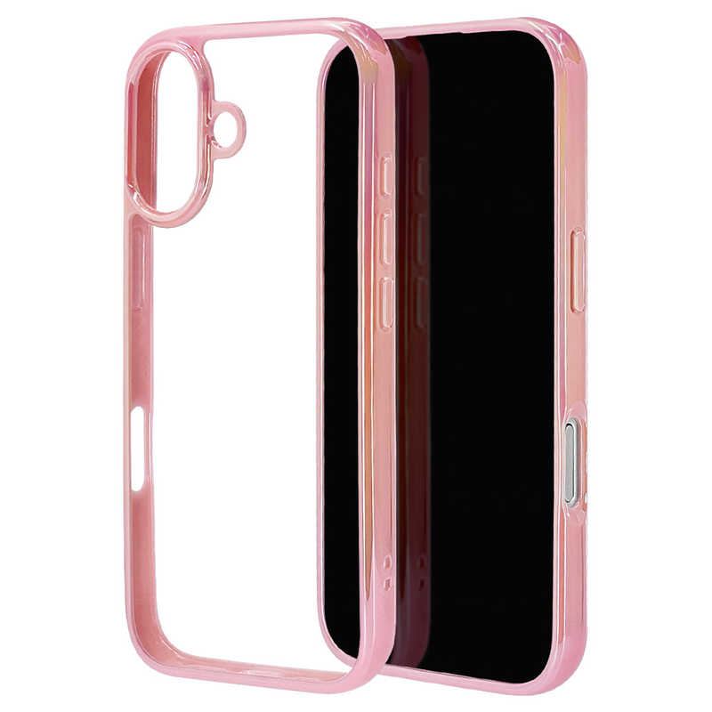 ラスタバナナ iPhone 17用AURORA TPU×PCケース オーロラフレーム ピンク＊クリア 8918IP5AHPPK
