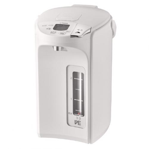 タイガー TIGER 電気ポット 蒸気レス VE電気まほうびん とく子さん 3.0L アーバンホワイト PIP-G300WE