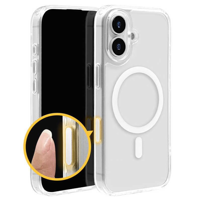 ラスタバナナ iPhone 17ケース ハイブリッド CMコントロール 磁力充電対応 クリア 8882IP5AHPMCCL