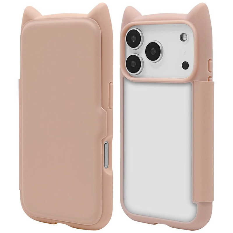 ラスタバナナ iPhone17 Pro用猫耳手帳ケース スモーキーピンク 9182IP5BBHPSPK