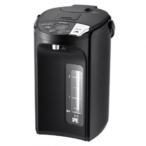 タイガー TIGER 電気ポット 蒸気レス VE電気まほうびん とく子さん 3.0L アーバンブラック PIS-G300KE