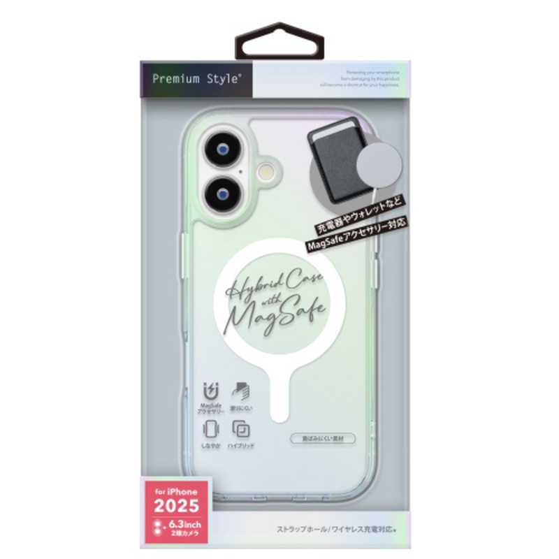 PGA iPhone 17用MagSafe ハイブリットケース オーロラ PG-25AMH04AR