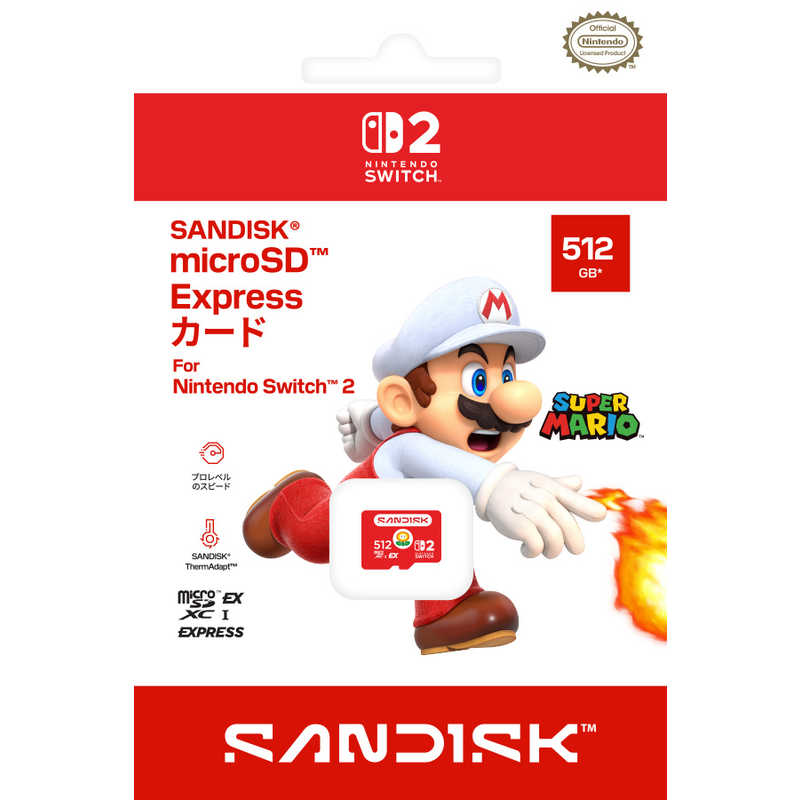 サンディスク SanDisk microSD Expressカード Nintendo Switch 2用 512GB BEE-A-SD02C