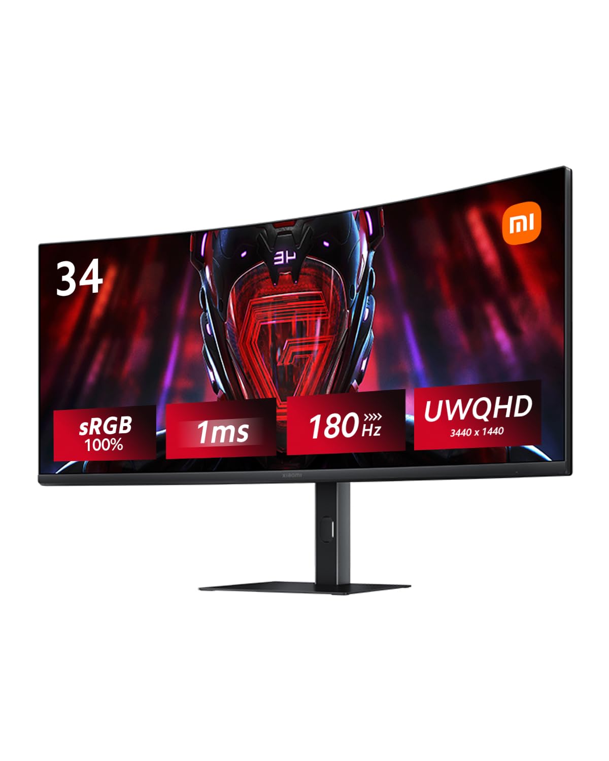 シャオミ Xiaomi 曲面ゲーミングモニター 34インチ UWQHD 180Hz 1500R ブラック G34WQi