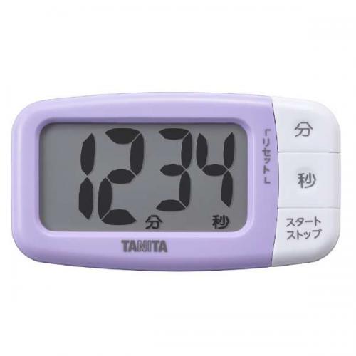 タニタ TANITA デジタルタイマー ブルーベリーパープル 抗菌 SIAA認証 音の変更可　TD-430-PP