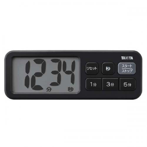 タニタ TANITA デジタルタイマー マットブラック 抗菌 SIAA認証 長時間測定 大型表示 TD-431-BK