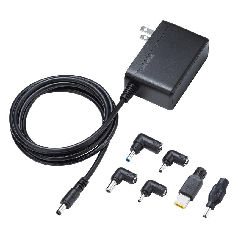 サンワサプライ SANWA SUPPLY ノートパソコン用ACアダプター 65W マルチタイプ 6種変換プラグ付 ACA-DC116ML