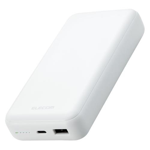エレコム ELECOM モバイルバッテリー USB Power Delivery準拠 20W ホワイト DEC34-20000WH