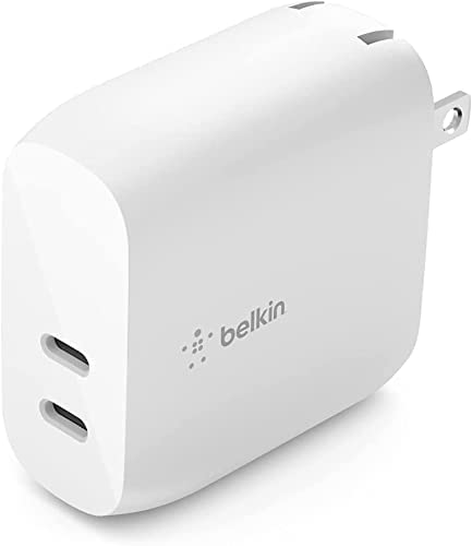 BELKIN USB充電器 40W デュアルUSB-C(20W x 2) PD対応 ホワイト WCB006DQWHJP
