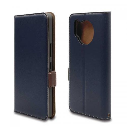 テレホンリース ラスタバナナ 薄型手帳ケース サイドマグネット ネイビー×ブラウン 6998AQR7BO