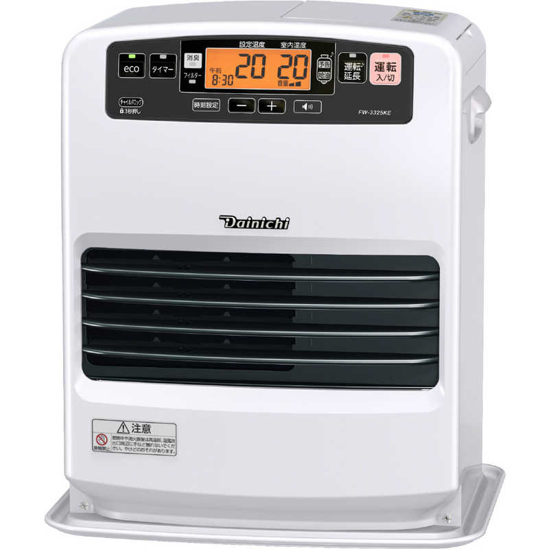 ダイニチ Dainichi 石油ファンヒーター 木造畳 コンクリート12畳 タンク5L スノーホワイト  FW-3325KE-W