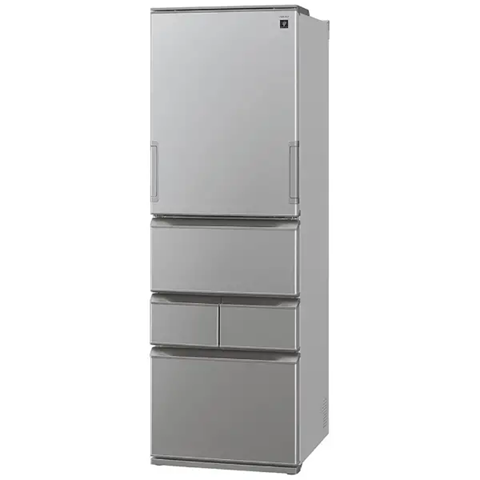 シャープ SHARP 冷蔵庫 455L 5ドア 左右開き カームマットシルバー SJ-XW46P-S(大型)