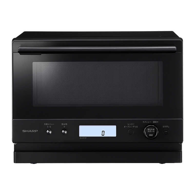 シャープ SHARP オーブンレンジ 18L ワイドフラットタイプ PLAINLY ブラック RE-WF187-B
