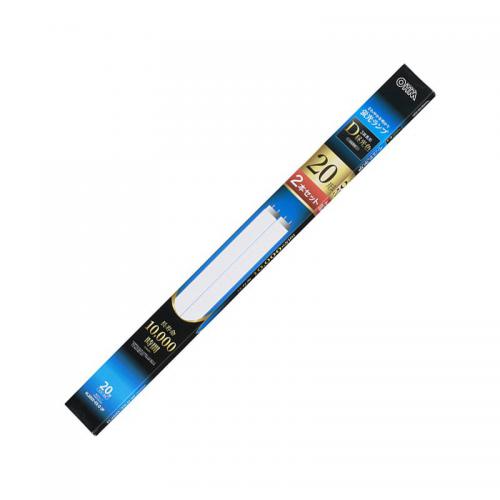 オーム電機 20形直管蛍光灯・昼光色・グロースタータ形(2本セット) FL20SS・EX-D 2P