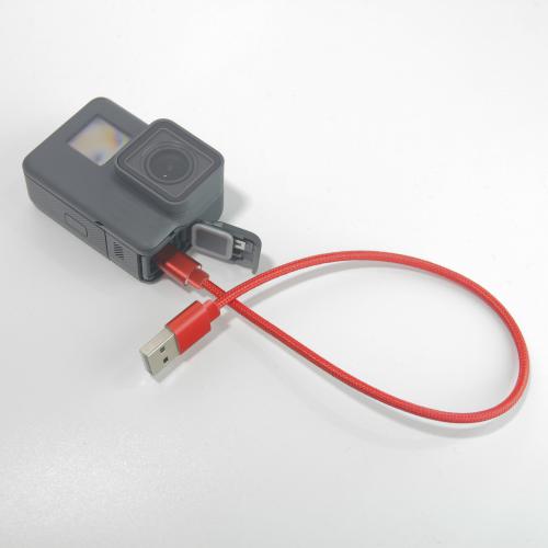 GLIDER グライダー GoPro(ゴープロ)用 (HERO8/HERO7/HERO6/HERO5/5Session対応)  USB-Cケーブル 赤 充電 接続 GLD9580GO212