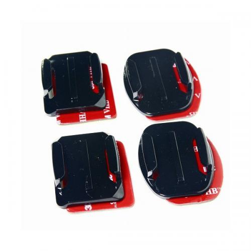 GLIDER グライダー GoPro(ゴープロ)用アクセサリー フラット(平面)&カーブ(曲面)ベースマウント各2個  GLD4028GP10