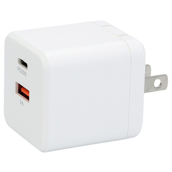 星光商事 SEIKOSHOJI USB充電器 PD20W Type-C1ポート USB-A1ポート ホワイト SK-CH1A1CPD20WH
