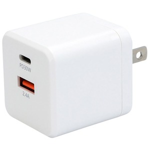 星光商事 SEIKOSHOJI USB充電器 窒化ガリウム GaN PPS対応 PD30W ホワイト SK-CH1A1CPD30WH