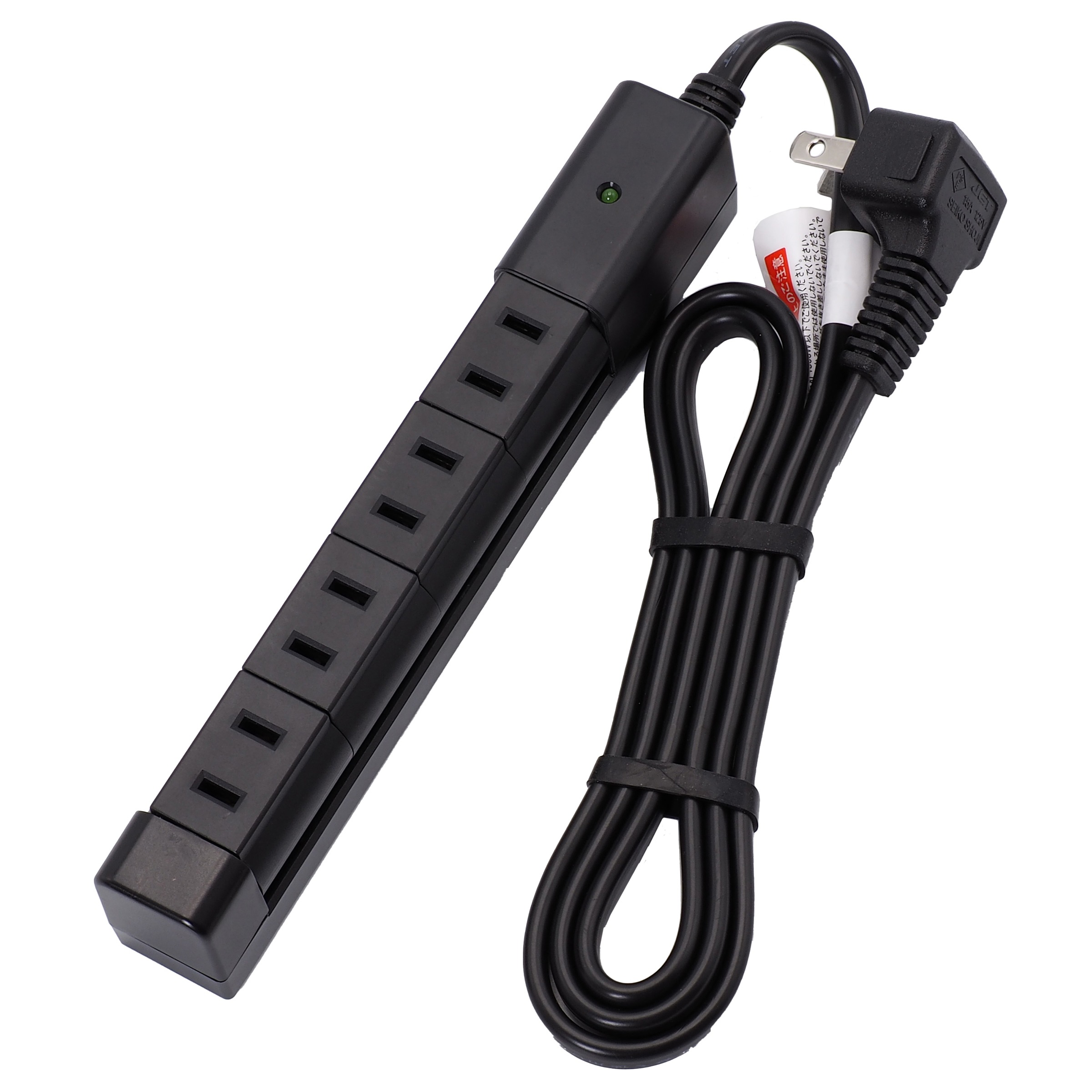 星光商事 STAR LIGHT 回転スリムタップ 4個口 1m ブラック SK-4KRT01BK