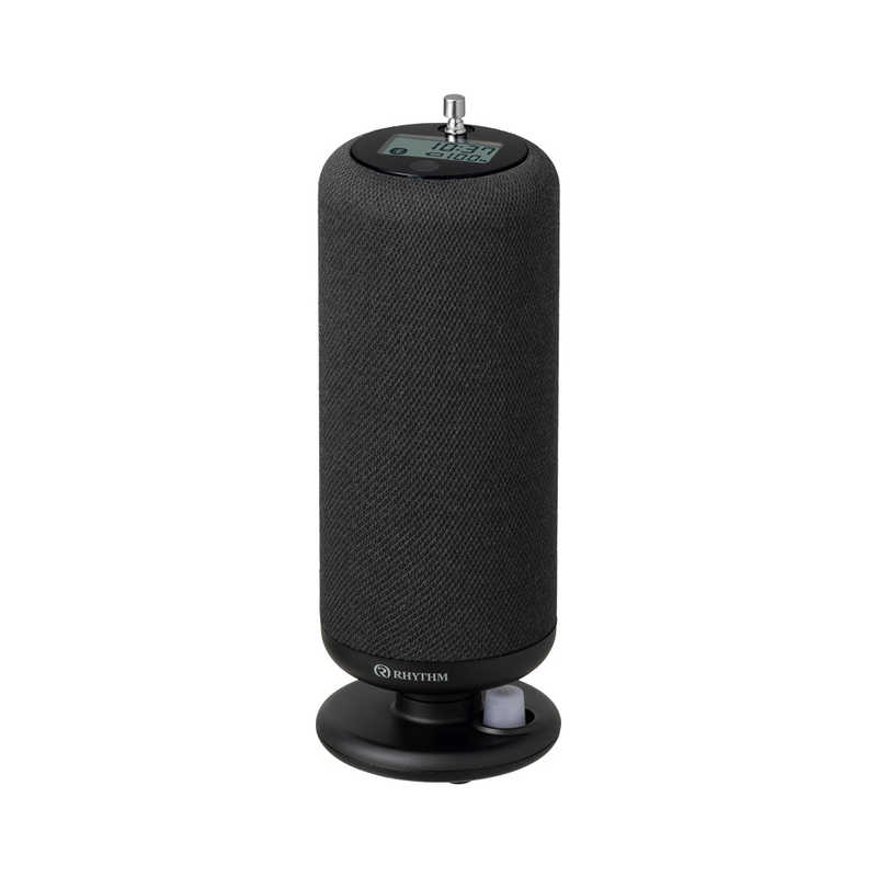 リズム時計 RHYTHM Bluetoothスピーカー 手回し充電 ワイドFM対応 CRANKSPEAKER ブラック 9YYA50RH02