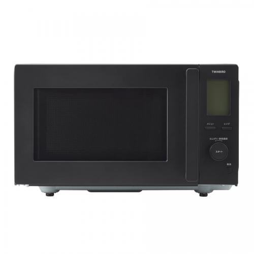 ツインバード TWINBIRD センサー付フラット電子レンジ 18L ブラック DR-F282B