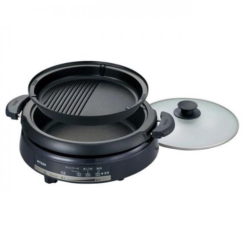 タイガー TIGER グリルなべ 2枚タイプ メタリックブラウン CQE-B201TH