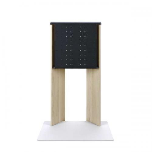 朝日木材 40～55V型対応 壁寄せスタンド Swing ナチュラル木目+ホワイト木目 WS-A800-NA