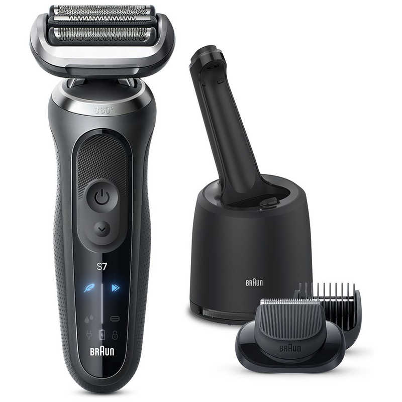ブラウン BRAUN メンズシェーバー シリーズ7 充電式 3枚刃 洗浄機付きモデル グレー 72-G7500CC