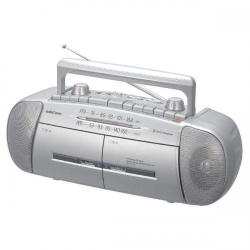 オーム電機 OHM ダブルラジオカセットレコーダー シルバー RCS-571Z