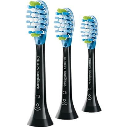 PHILIPS ソニッケアー 替ブラシ プレミアムクリーン 歯垢除去 レギュラーサイズ ブラック 3本組 HX9043/96 フィリップス