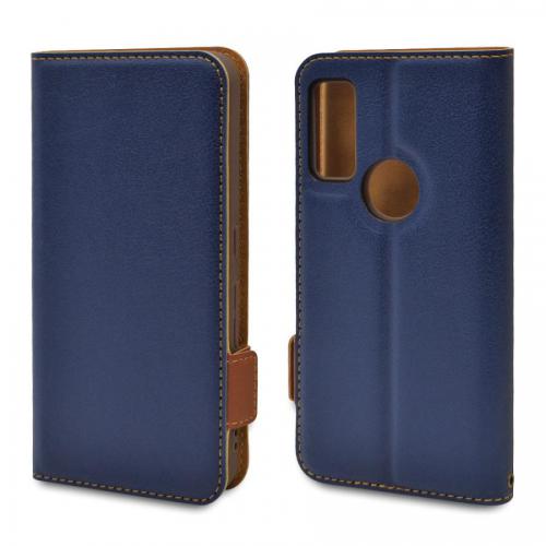 ラスタバナナ arrows We(F-51B/ FCG01)用 薄型手帳ケース サイドマグネット ネイビー×ブラウン 6682ARWEBO