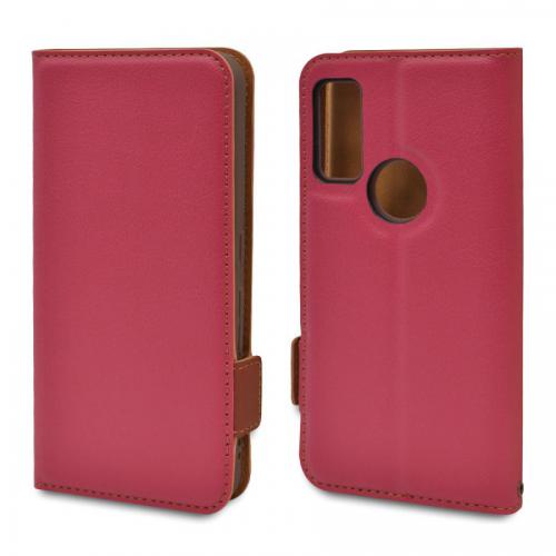 ラスタバナナ arrows We(F-51B/ FCG01)用 薄型手帳ケース サイドマグネットローズレッド×ブラウン 6683ARWEBO